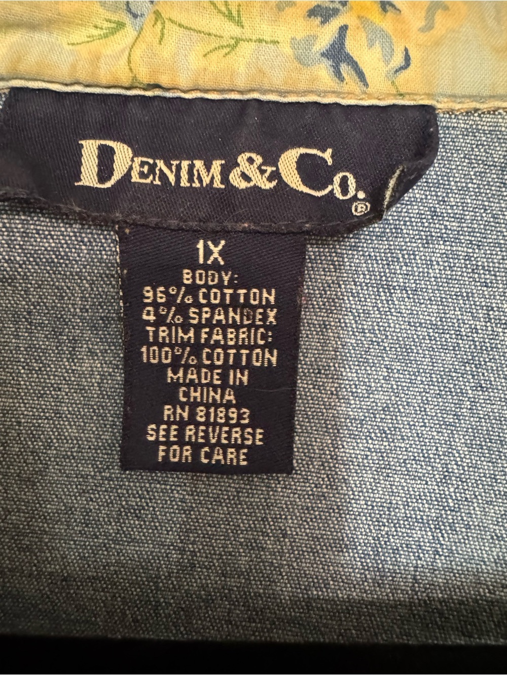 Denim&Co Light Blue Oversized Jean Jacket - Picture 5 of 5